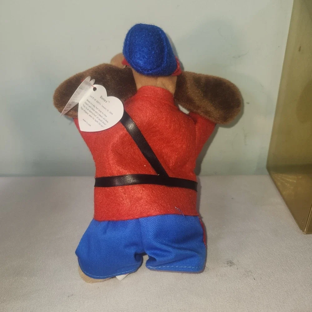 Ty Beanie Baby Bones 1994 Dog w/ Marching Band Uniform | Vintage Plush